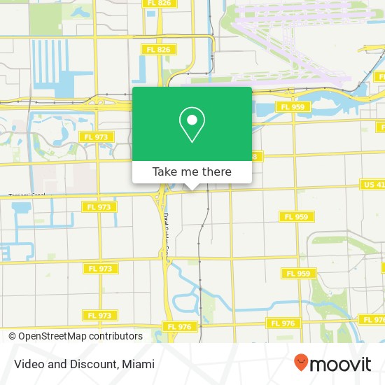 Mapa de Video and Discount, 7262 SW 8th St Miami, FL 33144