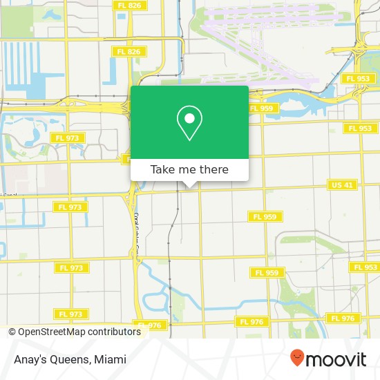 Mapa de Anay's Queens, 6801 SW 8th St Miami, FL 33144