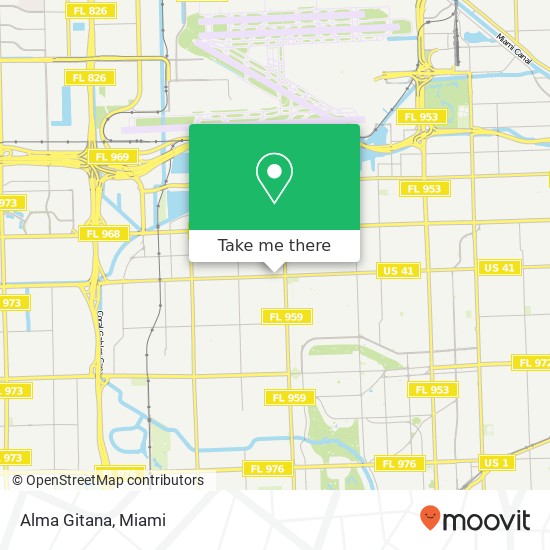 Mapa de Alma Gitana, 5779 SW 8th St Miami, FL 33144