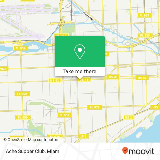 Ache Supper Club, 3600 SW 8th St Miami, FL 33135 map