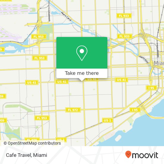 Mapa de Cafe Travel, 2742 SW 8th St Miami, FL 33135