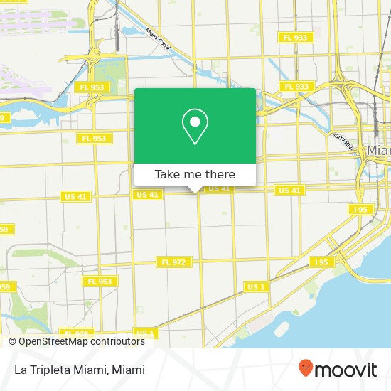 Mapa de La Tripleta Miami, SW 8th St Miami, FL 33135