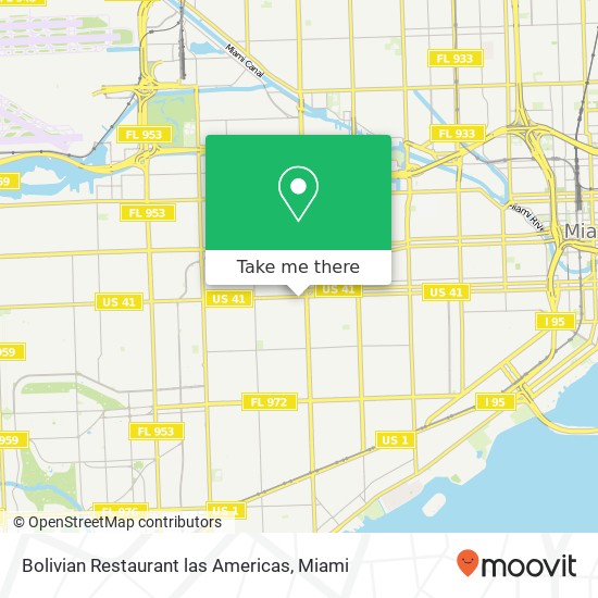 Mapa de Bolivian Restaurant las Americas, 2772 SW 8th St Miami, FL 33135