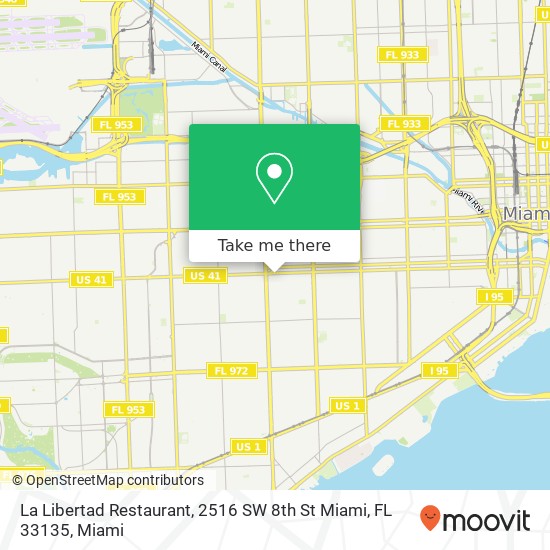 La Libertad Restaurant, 2516 SW 8th St Miami, FL 33135 map