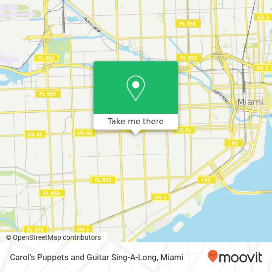 Mapa de Carol's Puppets and Guitar Sing-A-Long, 2307 SW 10th St Miami, FL 33135