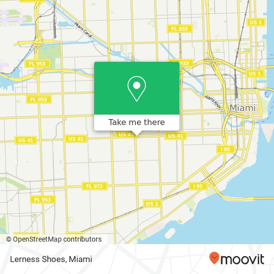 Mapa de Lerness Shoes, 2155 SW 8th St Miami, FL 33135