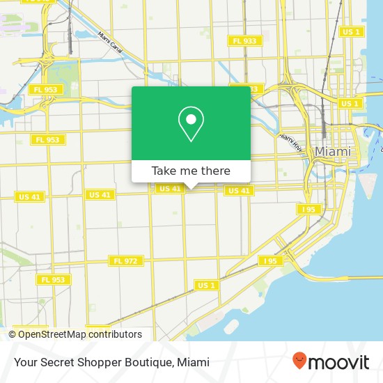 Mapa de Your Secret Shopper Boutique, 2057 SW 8th St Miami, FL 33135