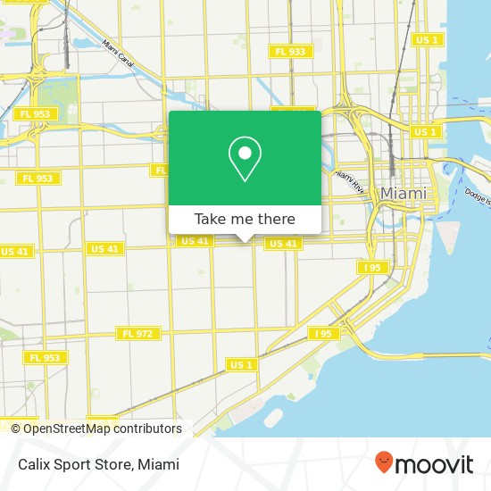 Mapa de Calix Sport Store, 1774 SW 8th St Miami, FL 33135