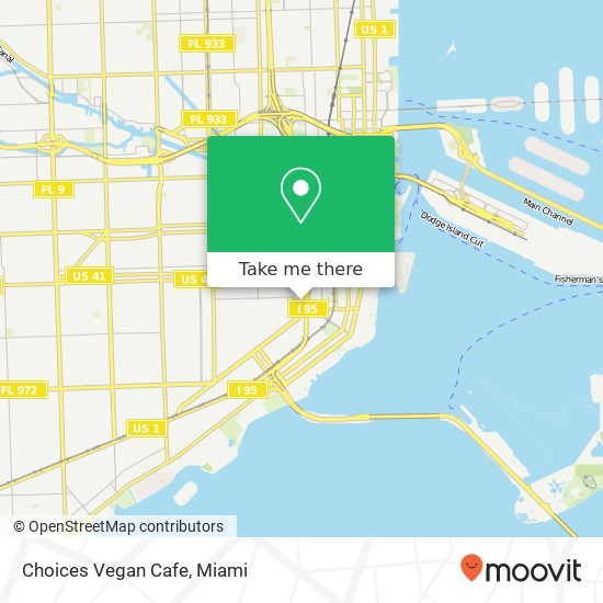 Mapa de Choices Vegan Cafe, 379 SW 15th Rd Miami, FL 33129