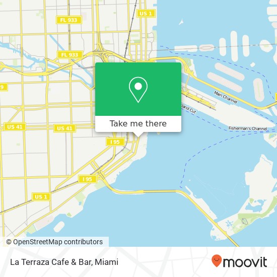 Mapa de La Terraza Cafe & Bar, 1109 Brickell Ave Miami, FL 33131