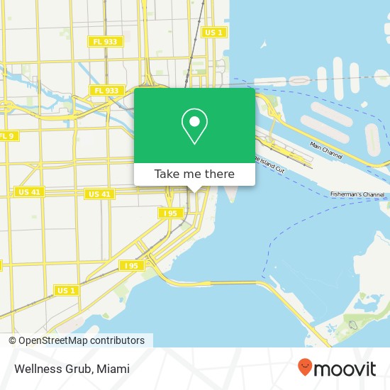 Mapa de Wellness Grub, 25 SW 9th St Miami, FL 33130