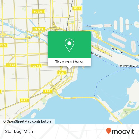 Mapa de Star Dog, 51 SW 11th St Miami, FL 33130