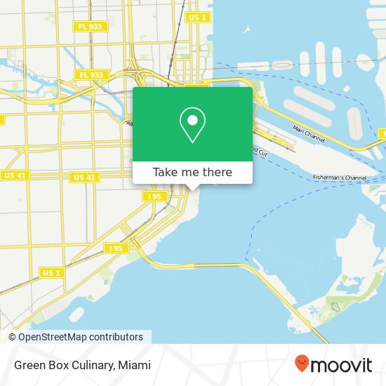 Mapa de Green Box Culinary, 1111 Brickell Ave Miami, FL 33131