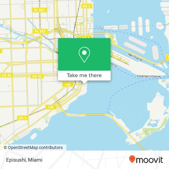 Mapa de Episushi, 1200 Brickell Bay Dr Miami, FL 33131