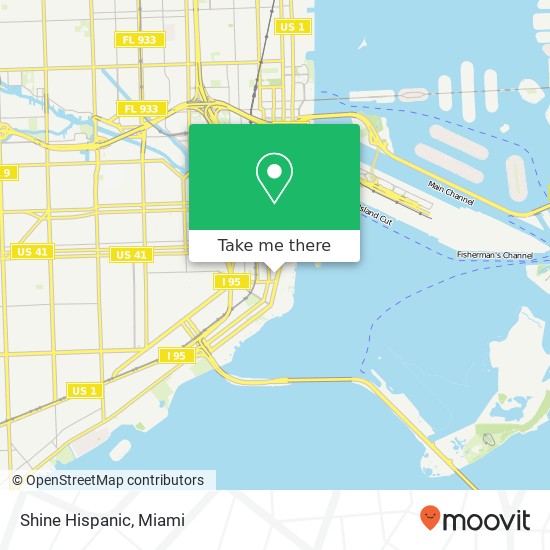 Mapa de Shine Hispanic, 1110 Brickell Ave Miami, FL 33131