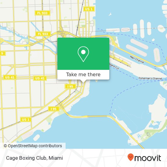 Mapa de Cage Boxing Club, 1060 Brickell Ave Miami, FL 33131