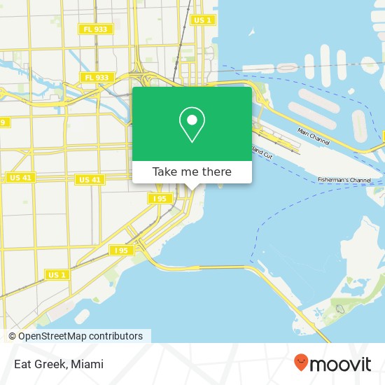 Mapa de Eat Greek, 1060 Brickell Ave Miami, FL 33131