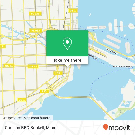 Mapa de Carolina BBQ Brickell, 901 S Miami Ave Miami, FL 33130