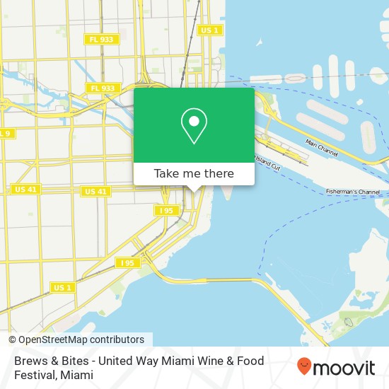 Mapa de Brews & Bites - United Way Miami Wine & Food Festival