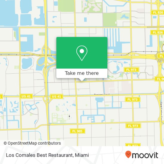 Mapa de Los Comales Best Restaurant, 10404 W Flagler St Sweetwater, FL 33174