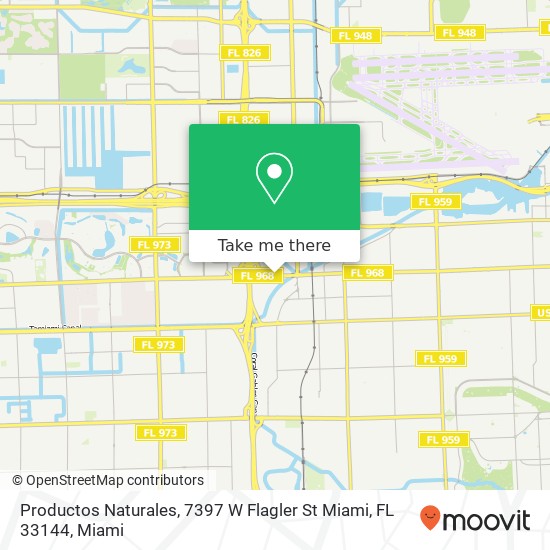 Mapa de Productos Naturales, 7397 W Flagler St Miami, FL 33144