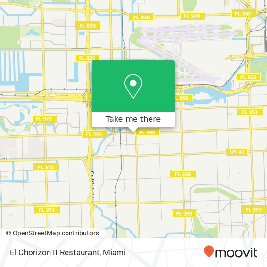 Mapa de El Chorizon II Restaurant, 6744 W Flagler St Miami, FL 33144
