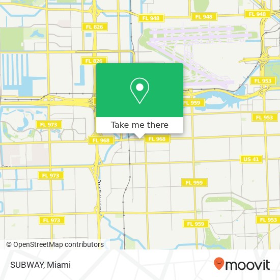 Mapa de SUBWAY, 6790 W Flagler St Miami, FL 33144
