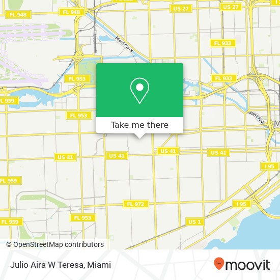 Mapa de Julio Aira W Teresa, 265 SW 30th Ave Miami, FL 33135