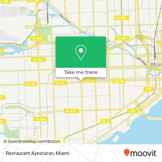 Mapa de Restaurant Ayestaran, 706 SW 27th Ave Miami, FL 33135