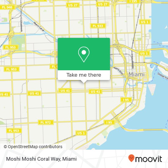 Mapa de Moshi Moshi Coral Way, 1744 SW 3rd St Miami, FL 33135