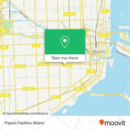 Mapa de Pepe's Fashion, 1421 SW 8th St Miami, FL 33135