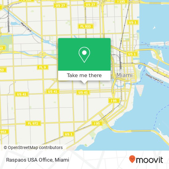 Mapa de Raspaos USA Office, 1265 SW 4th St Miami, FL 33135