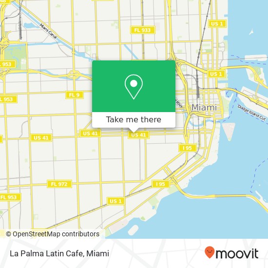 Mapa de La Palma Latin Cafe, SW 8th St Miami, FL 33135