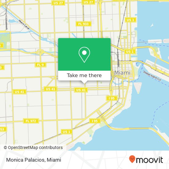 Mapa de Monica Palacios, 502 SW 12th Ave Miami, FL 33130