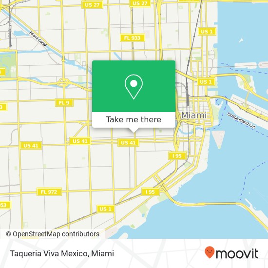 Mapa de Taqueria Viva Mexico, 502 SW 12th Ave Miami, FL 33130