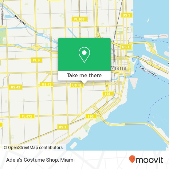 Mapa de Adela's Costume Shop, 1065 SW 8th St Miami, FL 33130