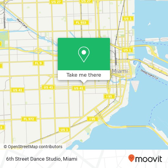 Mapa de 6th Street Dance Studio, 1155 SW 6th St Miami, FL 33130