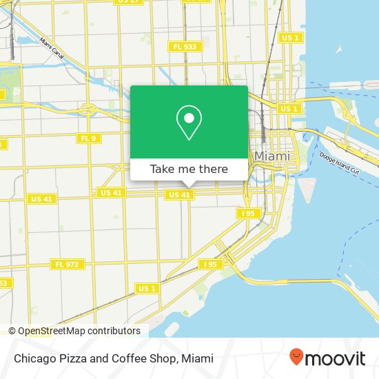 Mapa de Chicago Pizza and Coffee Shop, 639 SW 12th Ave Miami, FL 33130