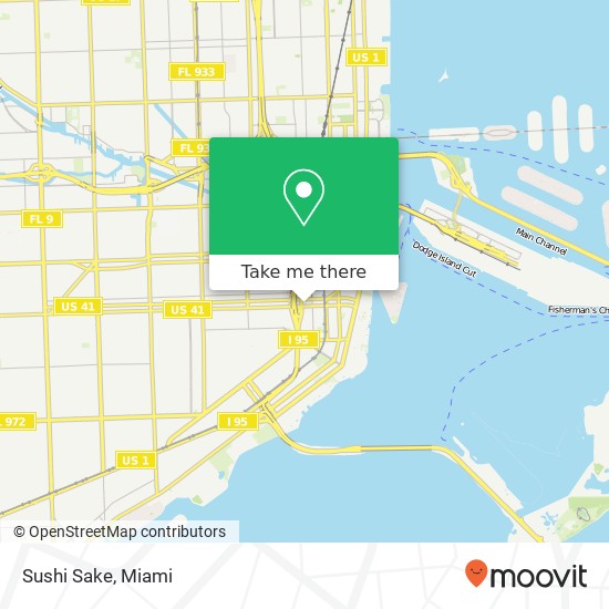 Mapa de Sushi Sake, 261 SW 8th St Miami, FL 33130