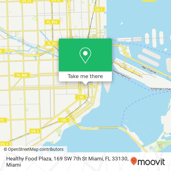 Mapa de Healthy Food Plaza, 169 SW 7th St Miami, FL 33130