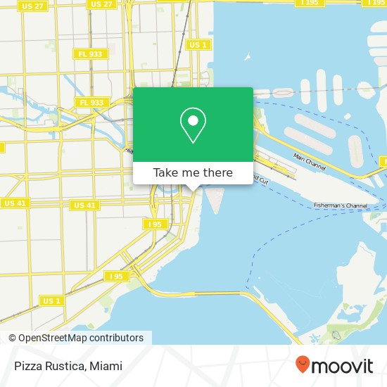 Mapa de Pizza Rustica, 500 Brickell Ave Miami, FL 33131