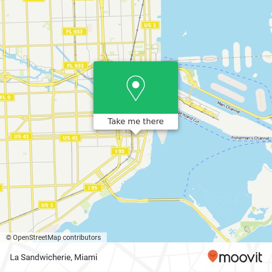 Mapa de La Sandwicherie, 34 SW 8th St Miami, FL 33130