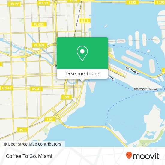 Mapa de Coffee To Go, 444 Brickell Ave Miami, FL 33131