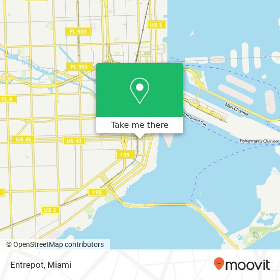 Mapa de Entrepot, 80 SW 8th St Miami, FL 33130
