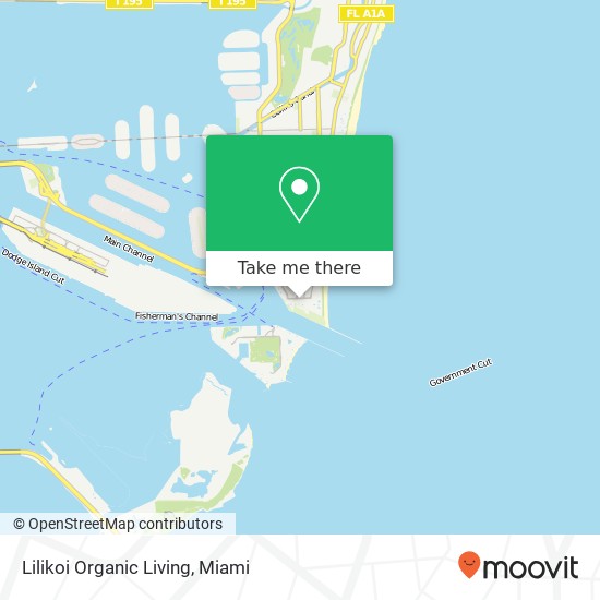 Mapa de Lilikoi Organic Living, 500 S Pointe Dr Miami Beach, FL 33139