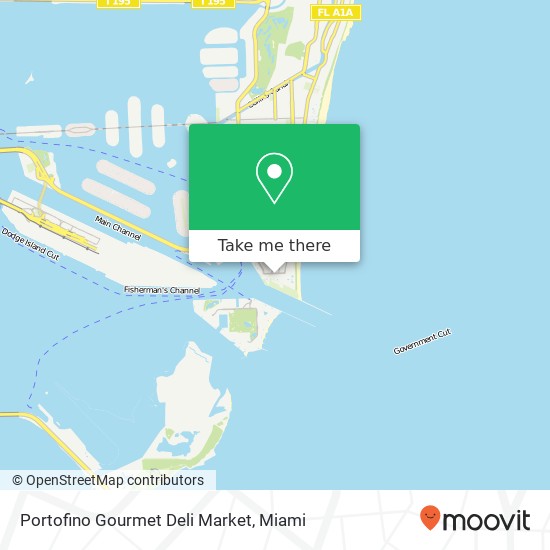 Mapa de Portofino Gourmet Deli Market, 500 S Pointe Dr Miami Beach, FL 33139