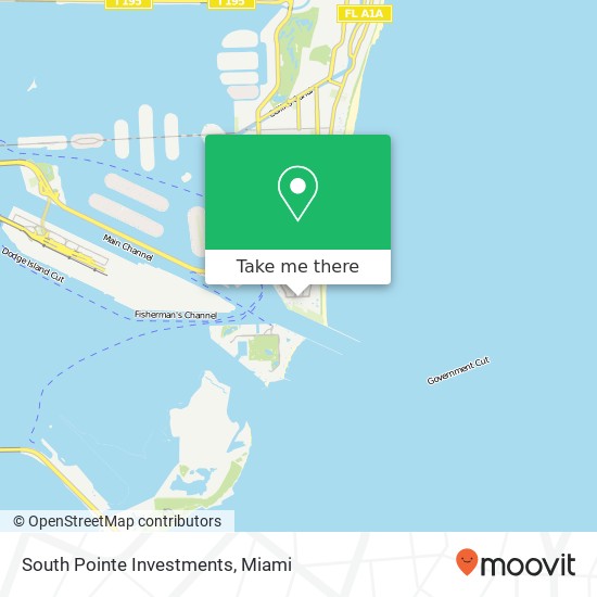 Mapa de South Pointe Investments, 500 S Pointe Dr Miami Beach, FL 33139