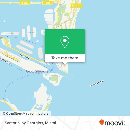 Mapa de Santorini by Georgios, 101 Ocean Dr Miami Beach, FL 33139