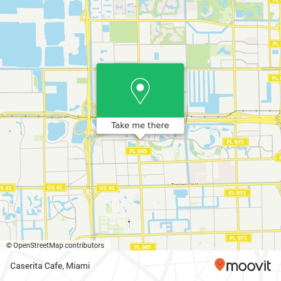 Mapa de Caserita Cafe, 10662 Fontainebleau Blvd Miami, FL 33172