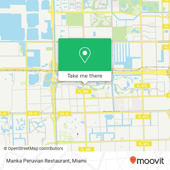 Mapa de Manka Peruvian Restaurant, 10648 Fontainebleau Blvd Miami, FL 33172